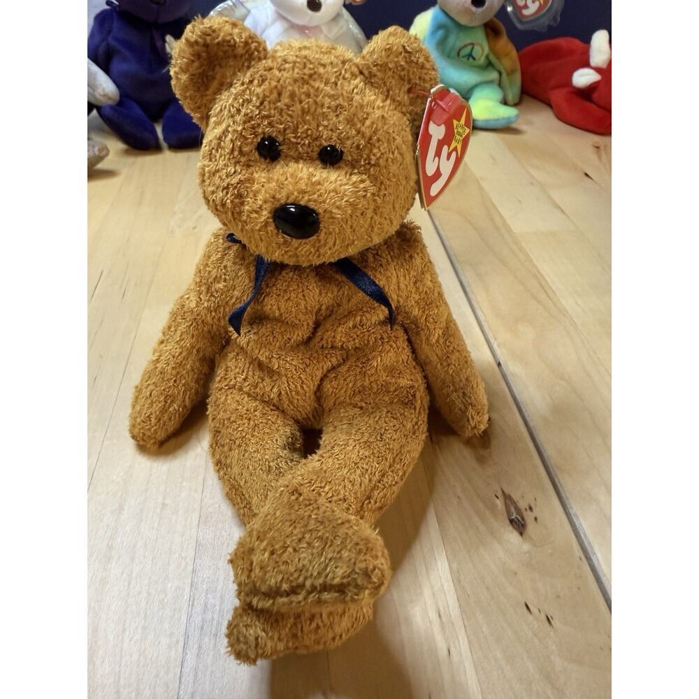 Ty Beanie Babies Fuzz Bear 1998 Original Retired with Tags